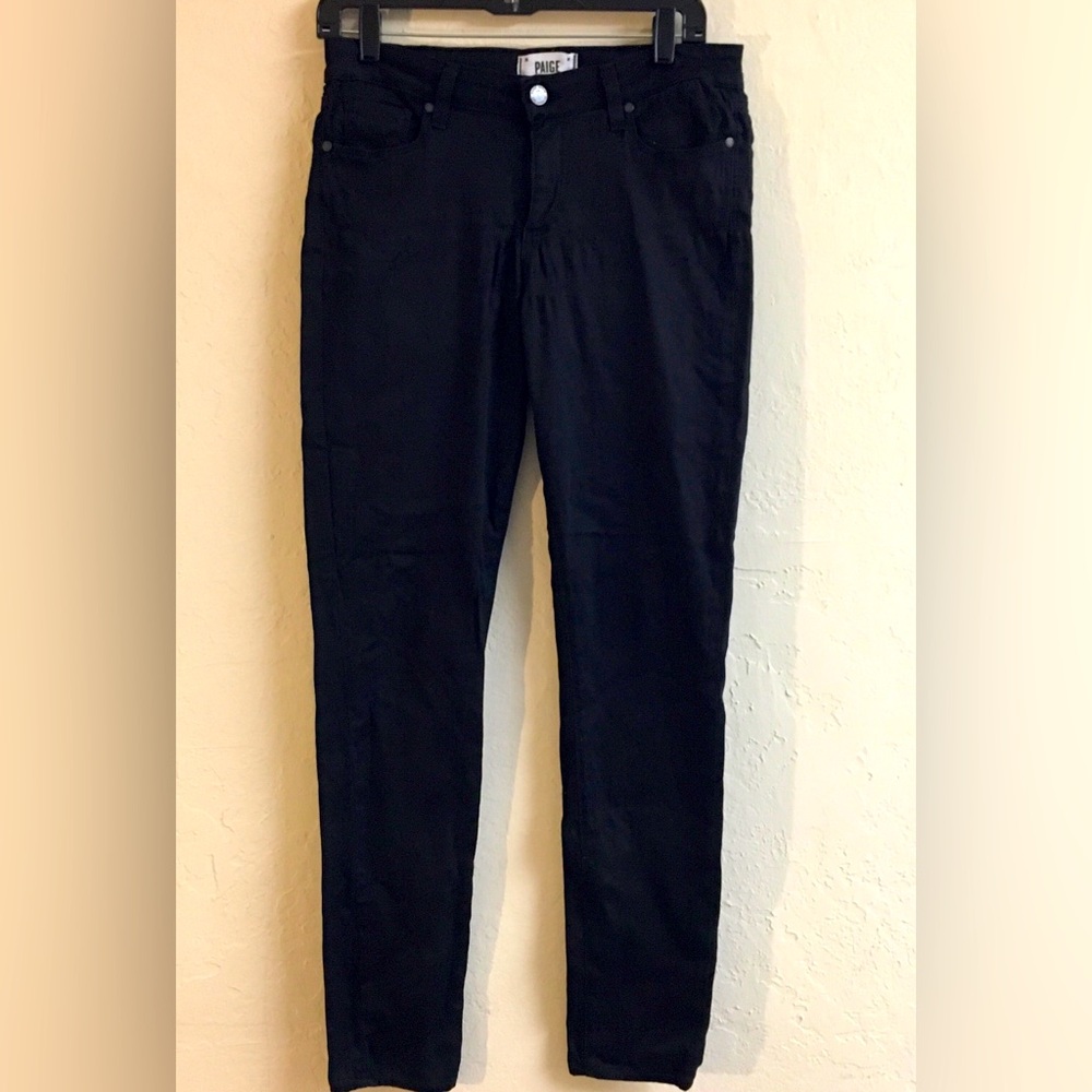PAIGE Verdugo Ultra Skinny Jeans Size 30 Black Stretch Lyocell Cotton El…
